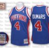 Men's Detroit Pistons #4 Joe Dumars Blue Mitchell&Ness 1988-89 Throwback Hardwood Classics Jersey