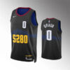 Mens Denver Nuggets #0 Christian Braun 2023-24 Black City Edition Jersey
