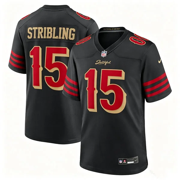 Mens San Francisco 49ers #15 De'Zhaun Stribling Black Rivalries Collection F.U.S.E. Limited Jersey