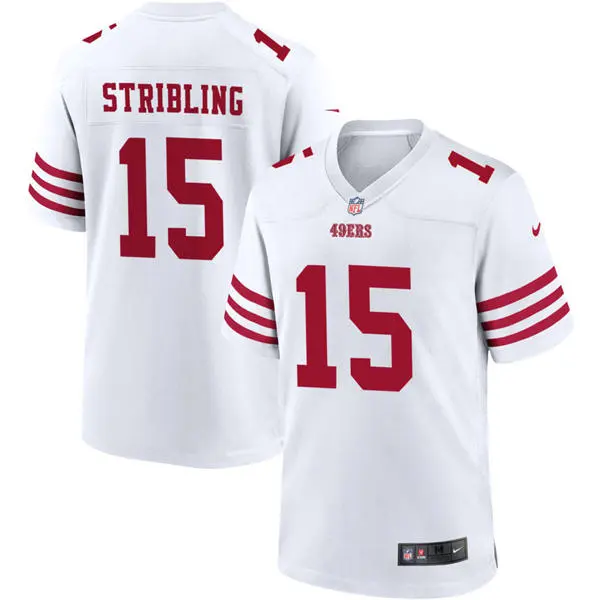 Mens San Francisco 49ers #15 De'Zhaun Stribling Nike Home White F.U.S.E. Vapor Limited Jersey