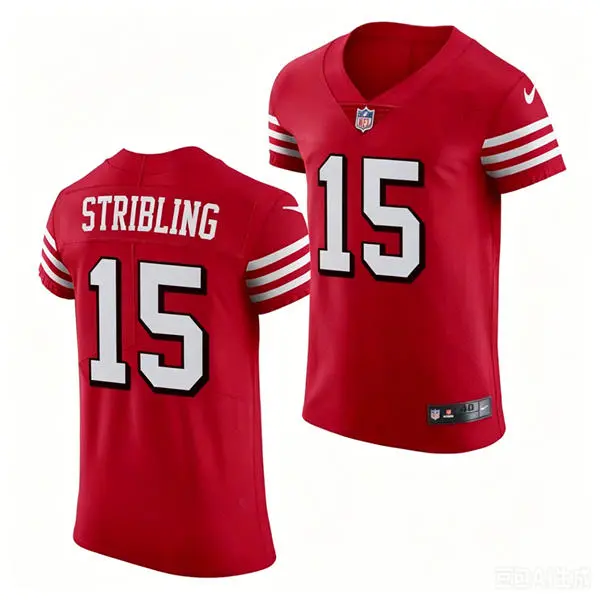 Mens San Francisco 49ers #15 De'Zhaun Stribling Nike Scarlet Alternate F.U.S.E. Vapor Limited Jersey