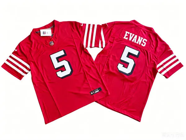Mens San Francisco 49ers #5 Mike Evans Nike Scarlet Alternate F.U.S.E. Vapor Limited Jersey