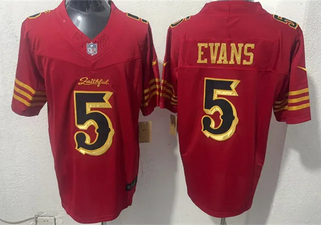 Mens San Francisco 49ers #5 Mike Evans Rivalry Collection F.U.S.E. Limited Jersey Red