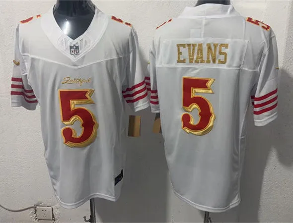 Mens San Francisco 49ers #5 Mike Evans Rivalry Collection F.U.S.E. Limited Jersey White