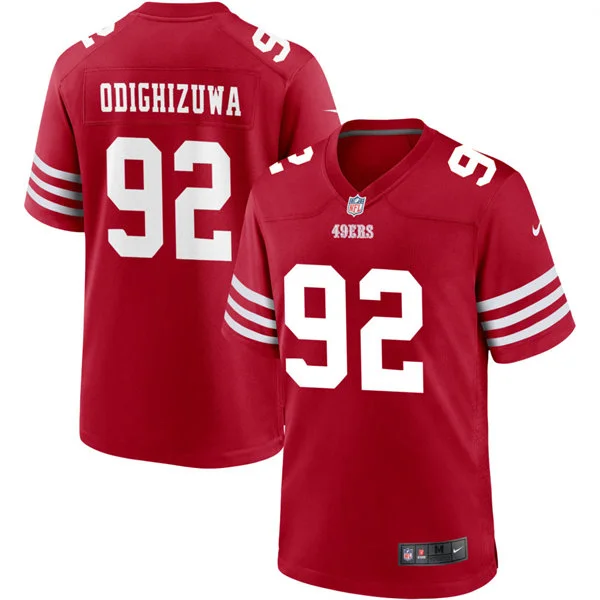 Mens San Francisco 49ers #92 Osa Odighizuwa Nike Scarlet F.U.S.E. Vapor Limited Jersey