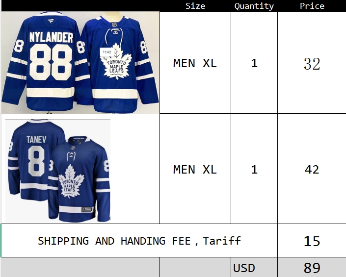 One XL #88 jersey and one XL #8 jersey