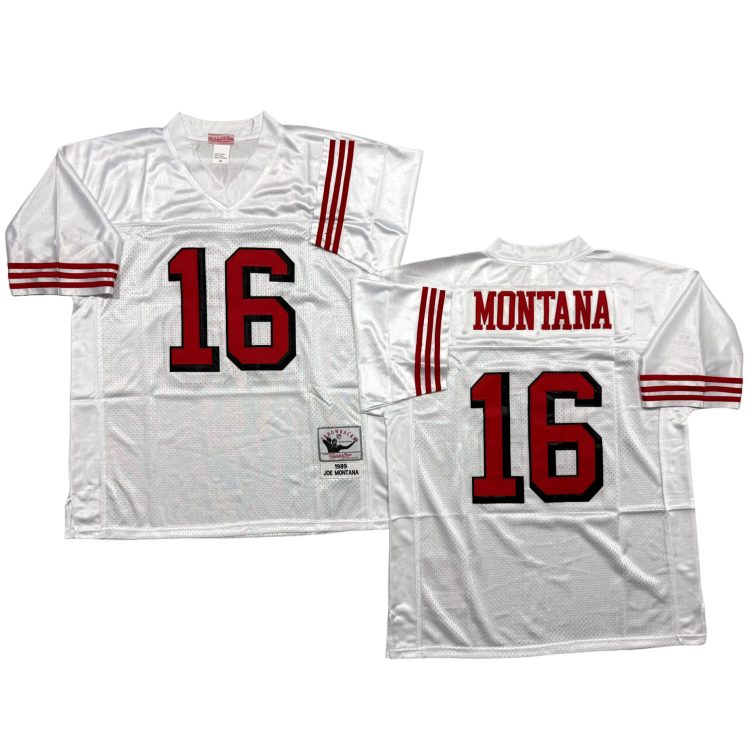 Men’s San Francisco 49ers #16 MONTANA Throwbacks White Jersey All Stitched