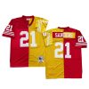 Men’s San Francisco 49ers #21 SANDERS Throwbacks Split Jersey All Stitched