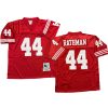 Men’s San Francisco 49ers #44 RATHMAN Throwbacks Red Jersey All Stitched