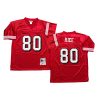 Men’s San Francisco 49ers #80 RICR Throwbacks Red Jersey All Stitched