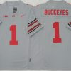 Ohio State Buckeyes GRAY #1 BUCKEYES Stitched Jersey