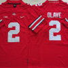 Ohio State Buckeyes Red #2 OLAVE Stitched Jersey
