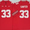 Ohio State Buckeyes Red #33 SAWYER Stitched Jersey