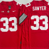 Ohio State Buckeyes Red #33 SAWYER Stitched Jersey