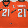 Oklahoma State Cowboys Orange #21 SANDERS Stitched Jersey
