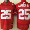 Wisconsin Badgers Red #25 Gordon III Stitched Jersey