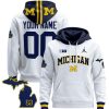 Unisex Custom Michigan Wolverines Football Hoodie All Stitched