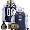 Unisex Custom Navy Midshipmen Football Hoodie All Stitched