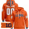 Unisex Custom Illinois Fighting Illini Football Hoodie All Stitched