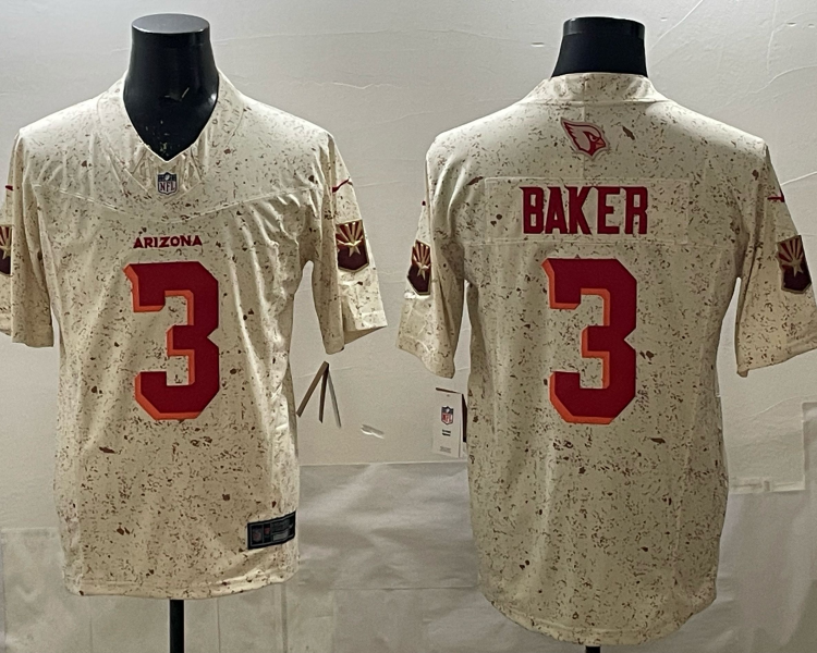 Men's Arizona Cardinals #3 Budda Baker 2025 F.U.S.E. Rivalries Jersey