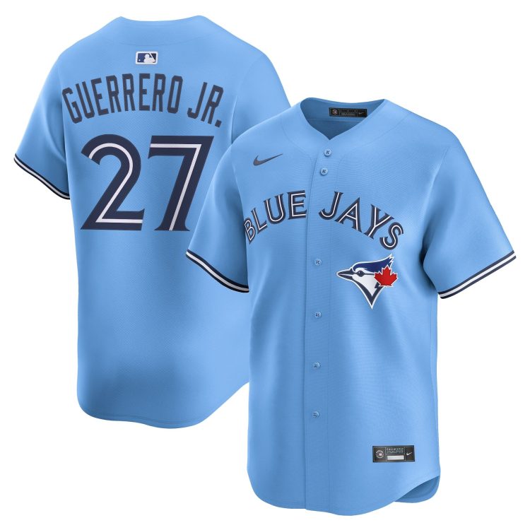 Men's Toronto Blue Jays Vladimir Guerrero Jr. #27 Light Blue Baseball Jersey