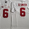 Alabama Crimson Tide White #6 D.SMITH Stitched Jersey