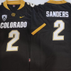 COLORADO BUFFALOES Black #2 SANDERS Stitched Jersey