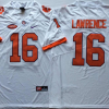 Clemson Tigers White #16 LAWRENCE Stitched Jersey