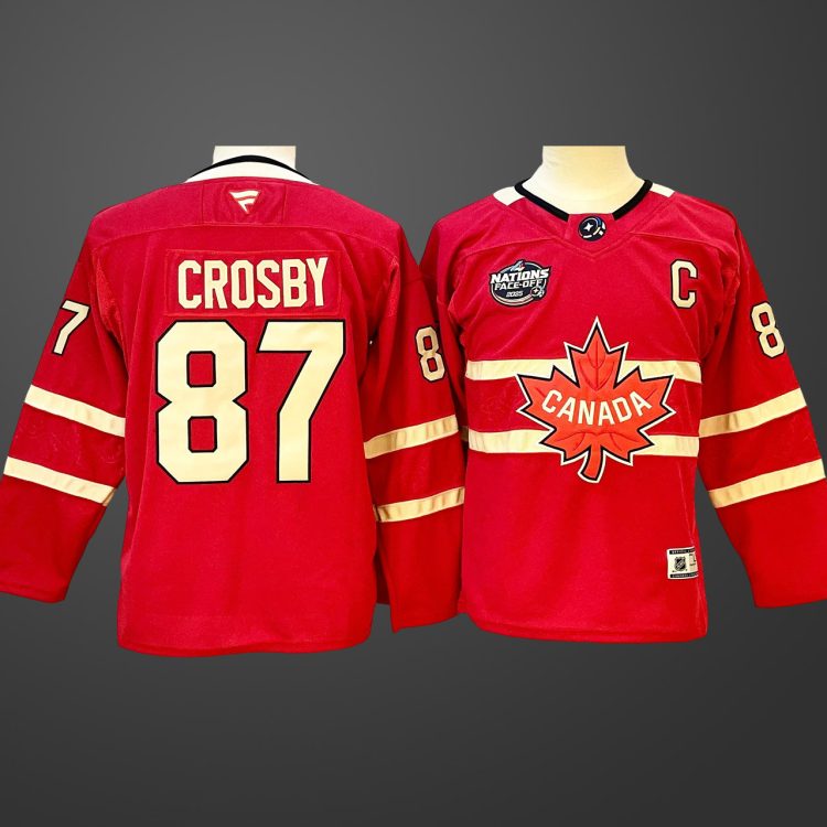 Men's 4 Nations NHL Hockey #87 Sidney Crosby Jersey Red