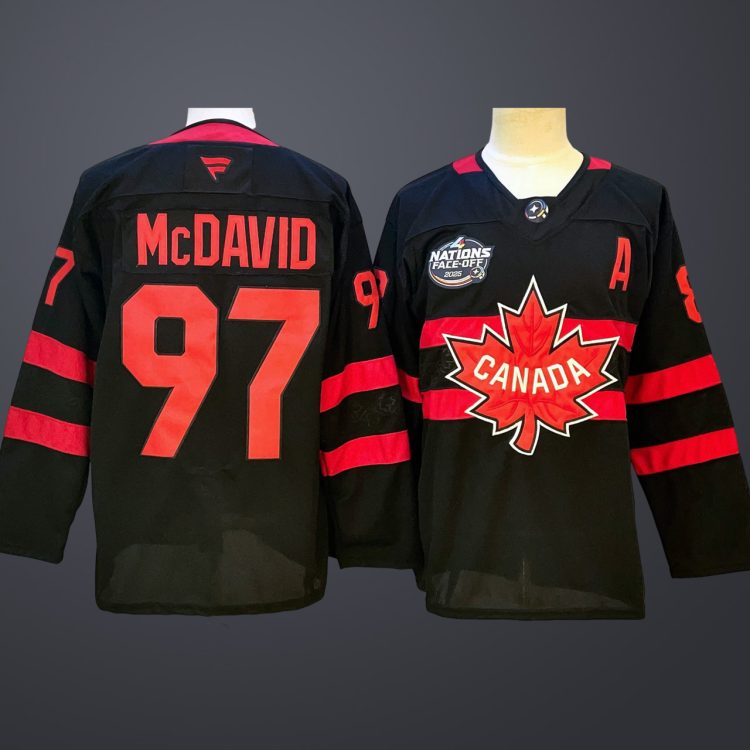 Men's 4 Nations NHL Hockey #97 Connor McDavid Jersey Black