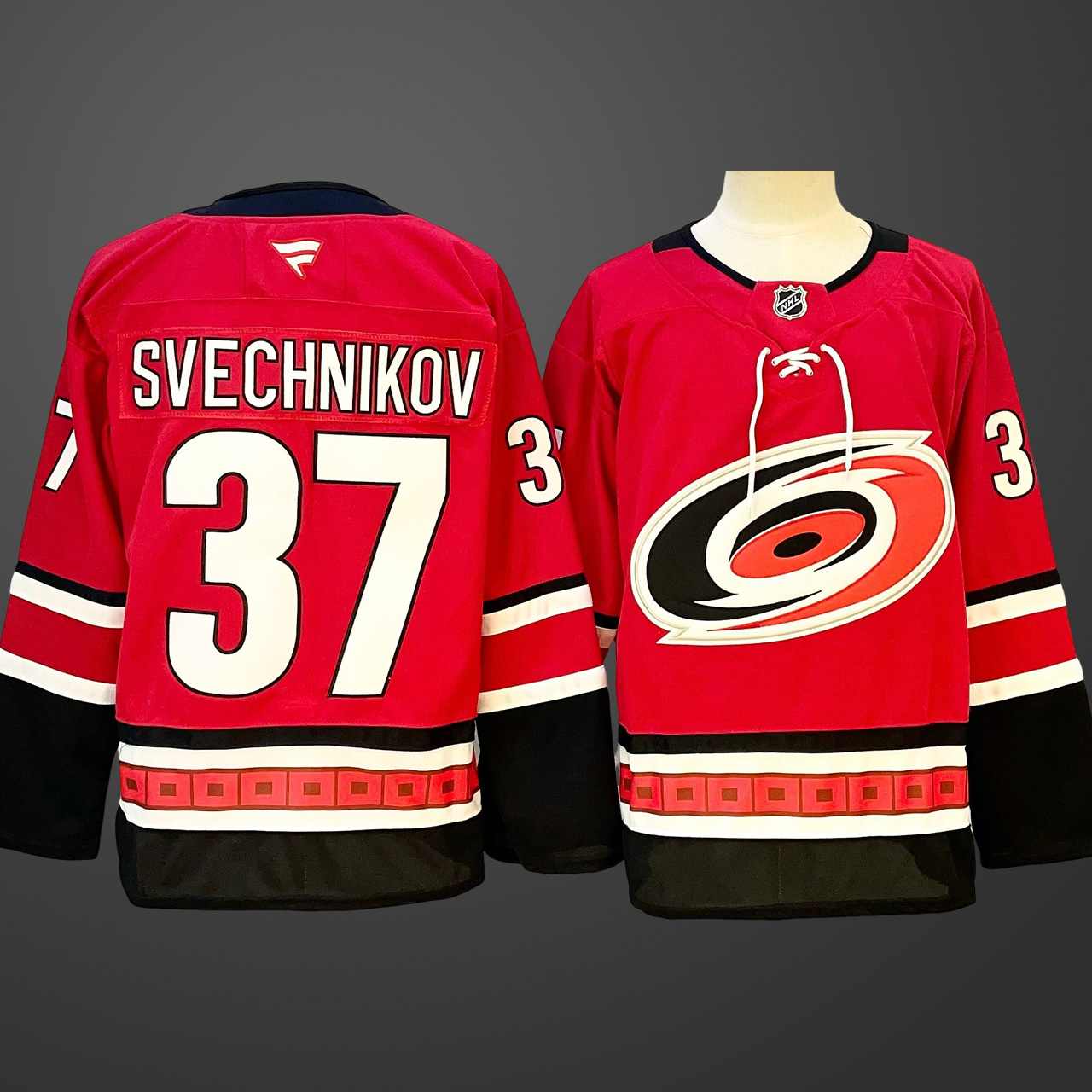 Men's Carolina Hurricanes #37 Andrei Svechnikov Red 2024-25 Home Stitched Hockey Jersey
