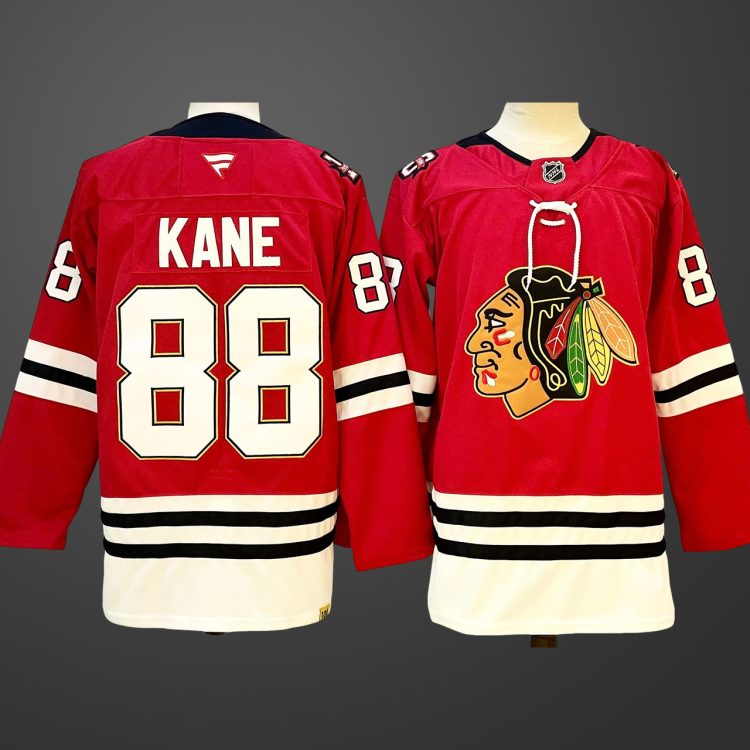 Men's Chicago Blackhawks #88 Patrick Kane Red 2024-25 Stitched Hockey Jersey