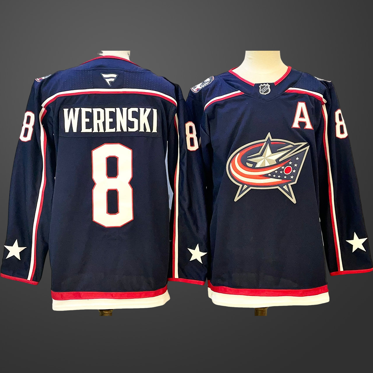 Men’s Columbus Blue Jackets Zach Werenski #8 Navy Jersey