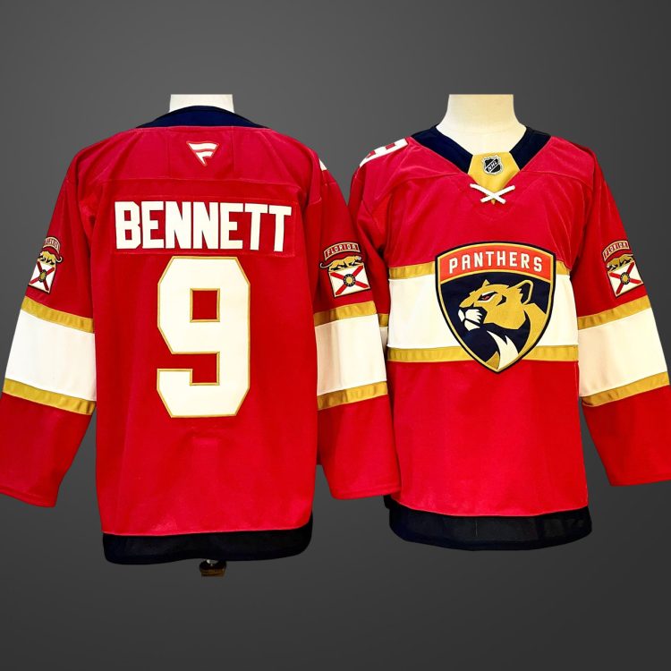 Men's Florida Panthers #9 Sam Bennett Red 2024-25 Home Stitched Hockey Jersey
