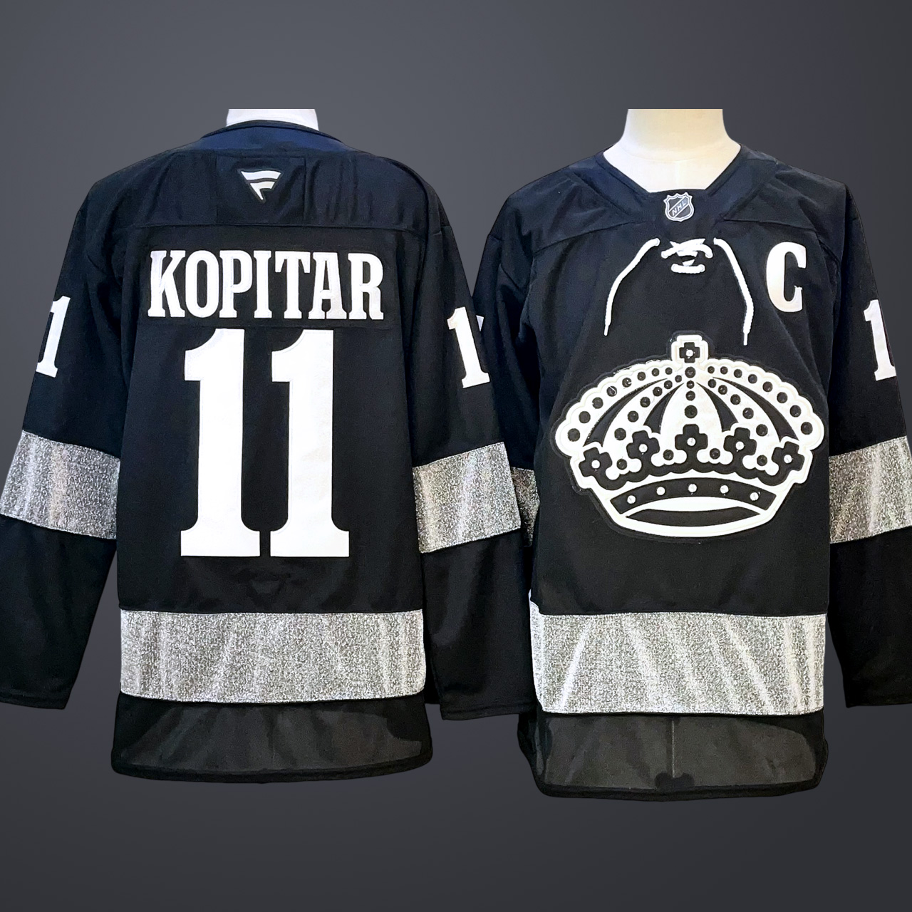Men's Los Angeles Kings Anze Kopitar Black Alternate Premium Jersey