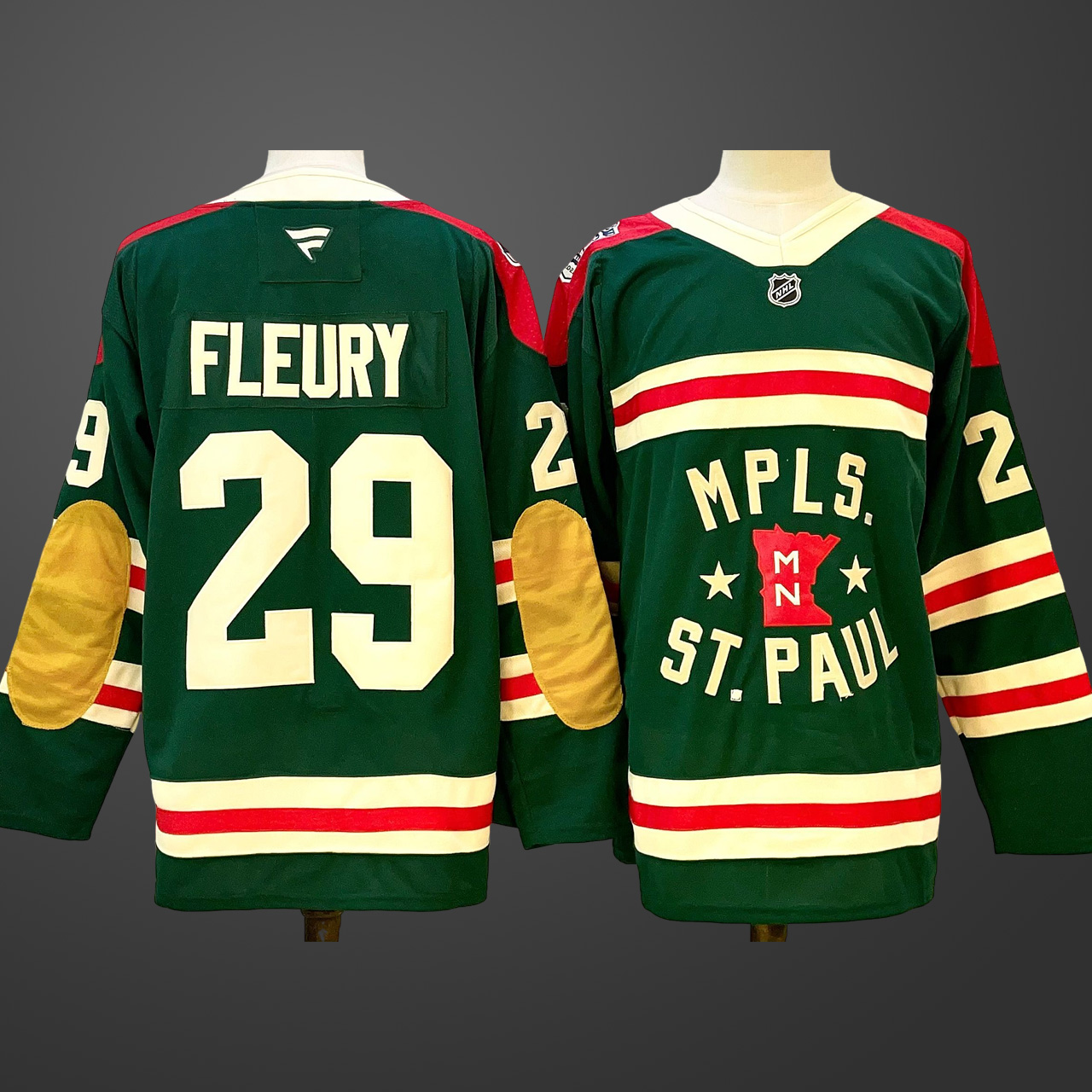 Men's Minnesota Wild #29 Marc-Andre Fleury Green 2024-25 Home Stitched Hockey Jersey