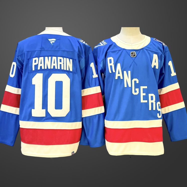 Men's New York Rangers #10 Artemi Panarin Blue Centennial Stitched Hockey Jersey