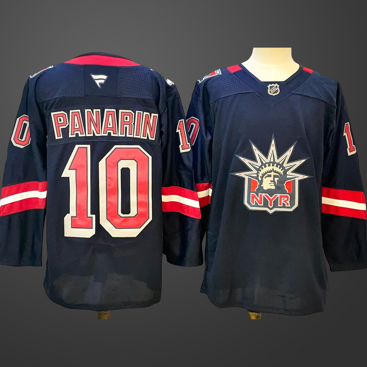 Men's New York Rangers #10 Artemi Panarin Navy Stitched Hockey Jersey