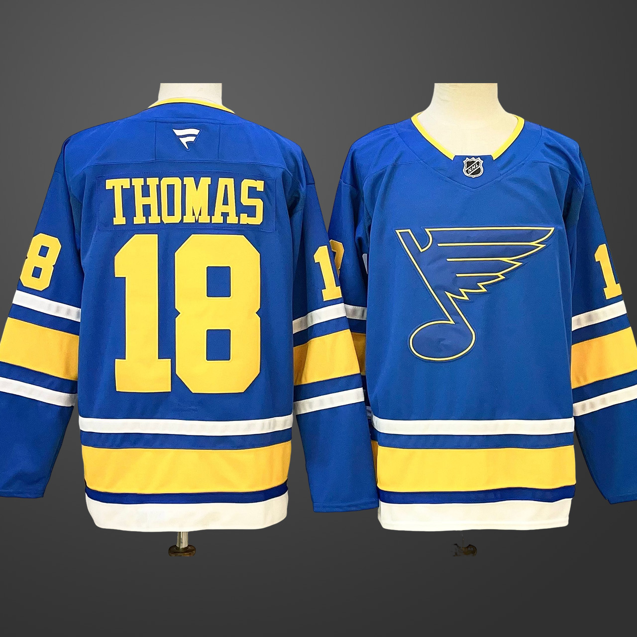 Men's St. Louis Blues #18 Robert Thomas Blue 2025 Stitched Hockey Jersey