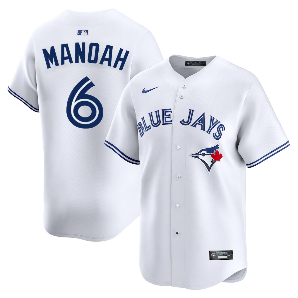 Men's Toronto Blue Jays Alek Manoah #6 White Home Limited Jersey