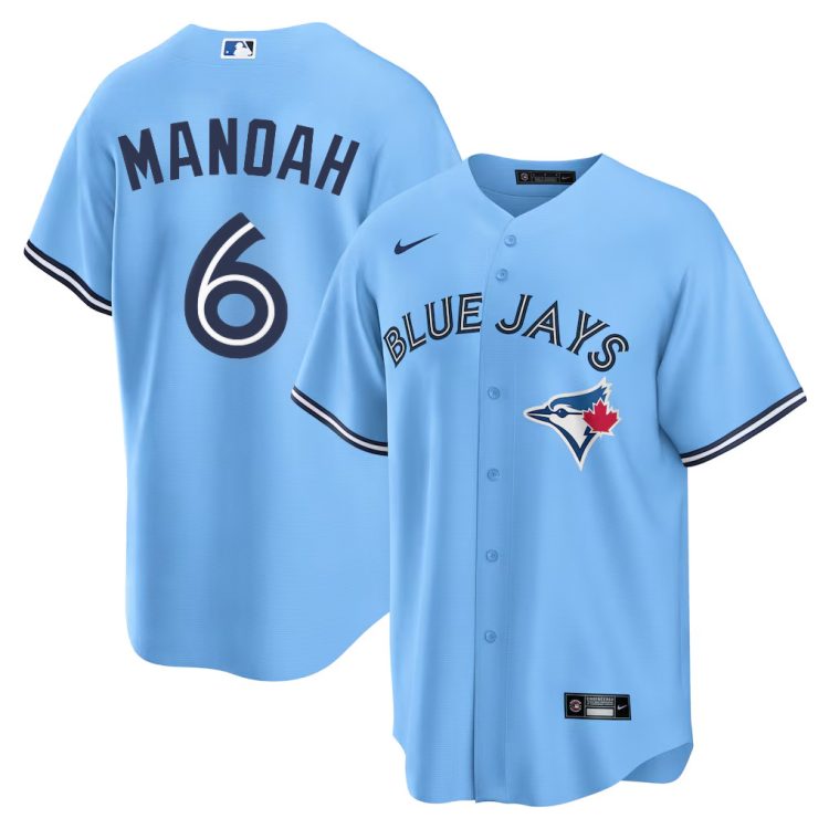Men's Toronto Blue Jays Alex Manoah #6 Powder Blue Baseball Jersey