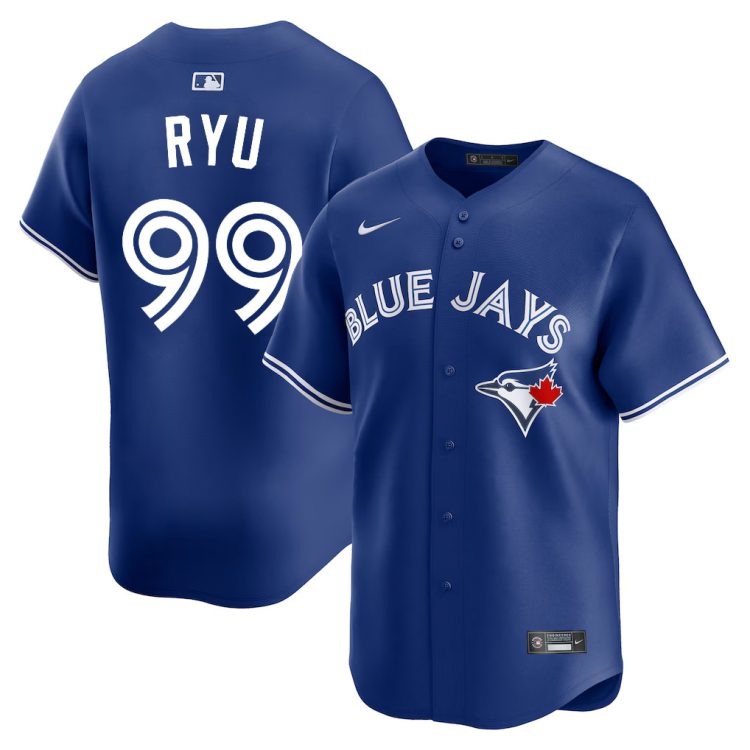 Men's Toronto Blue Jays Hyun-Jin Ryu #99 Blue Baseball Jersey