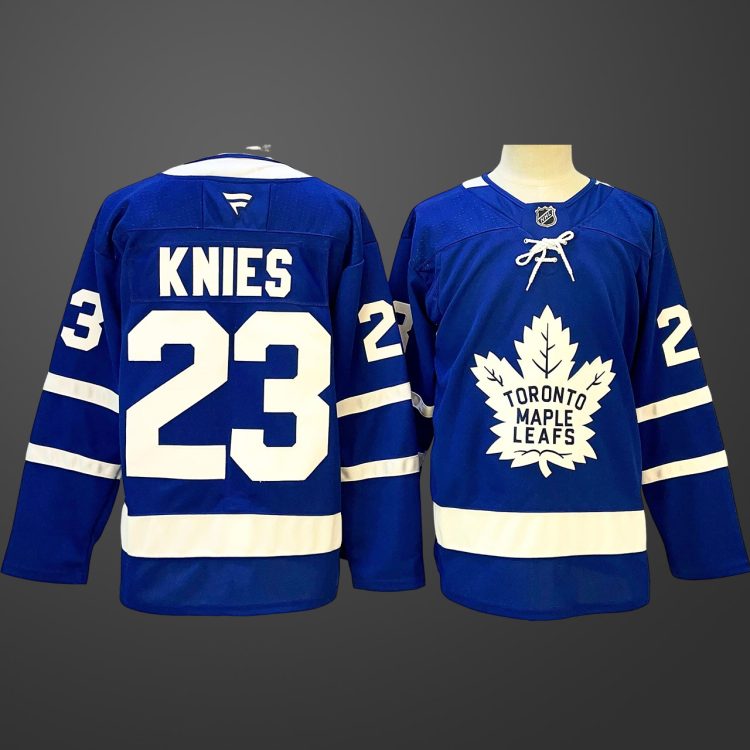 Men's Toronto Maple Leafs #23 Matthew Knies Home Breakaway Jersey - Blue
