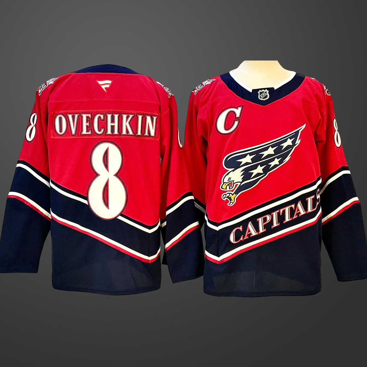 Men's Washington Capitals #8 Alex Ovechkin Red Ice Hockey Jersey