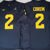 Michigan Wolverines Blue #2 CORUM Stitched Jersey