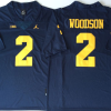 Michigan Wolverines Blue #2 WOODSON Stitched Jersey