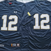 Norte Dame Fighting Irish Blue #12 Stitched Jersey