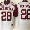 Oklahoma Sooners #28 Peterson White Red Stitched Jersey
