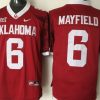 Oklahoma Sooners #6 Mayfield Red Stitched Jersey
