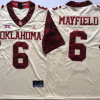 Oklahoma Sooners White Red Limited #6 MAYFIELD Stitched Jersey